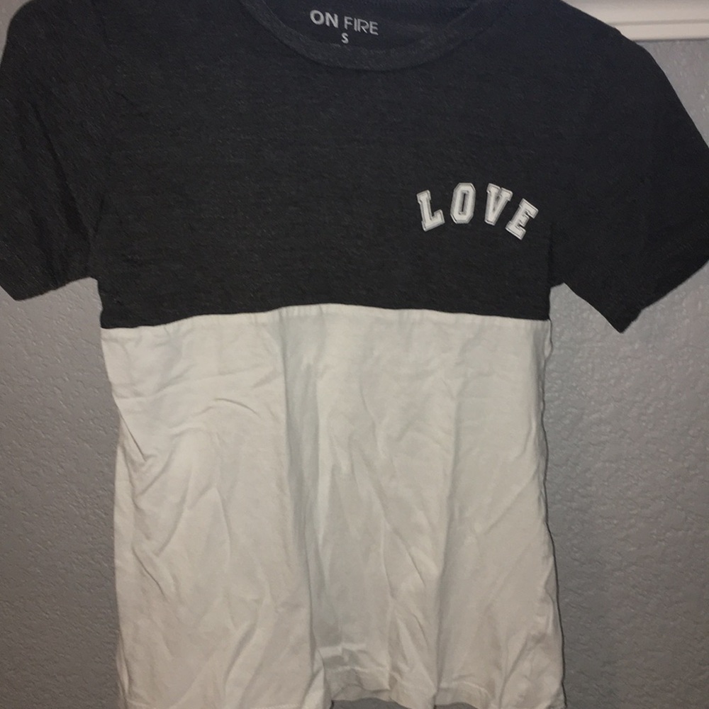 Love Grey and White Shirt